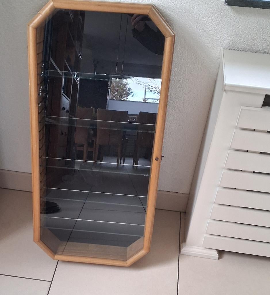 Handgemaakte vitrinekast (uniek meubel), Huis en Inrichting, Kasten | Vitrinekasten, Ophalen, Met plank(en), Gebruikt, Klassiek