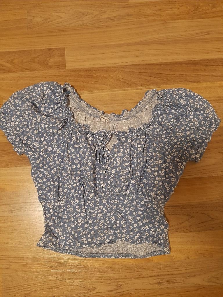 Leuke bloemetjes top - zachte stof, Kleding | Dames, Maat 38/40 (M), Blauw, Ophalen of Verzenden, Zo goed als nieuw