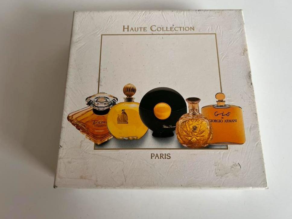 Vintage Parfum Box Haute Collection 5 Miniatures Lanvin 1993, Verzamelen, Ophalen of Verzenden, Nieuw, Miniatuur, Gevuld
