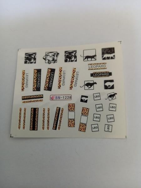 Velletje nagel water decals stickers BN-1228 tijger tijgerpr, Bruin, Nieuw, Ophalen of Verzenden, Handen en Nagels