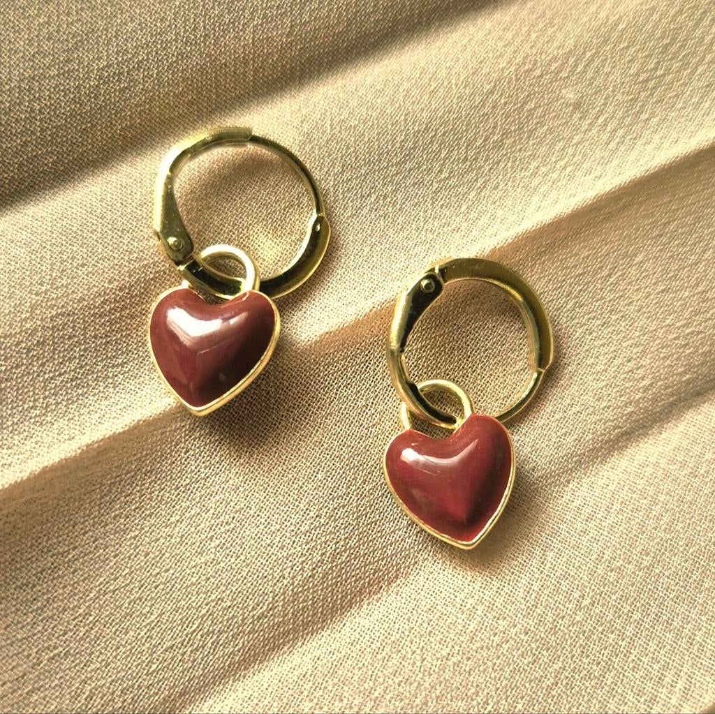 Cherry love oorbellen, Hangers, Verzenden, Nieuw, Rood