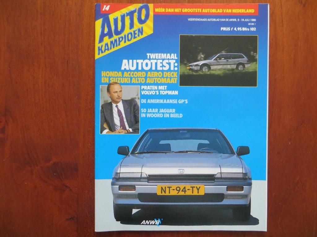 Autokampioen 14 1986 50 jaar Jaguar, Honda Accord VW Scooter, Ophalen of Verzenden, Nieuw, Honda