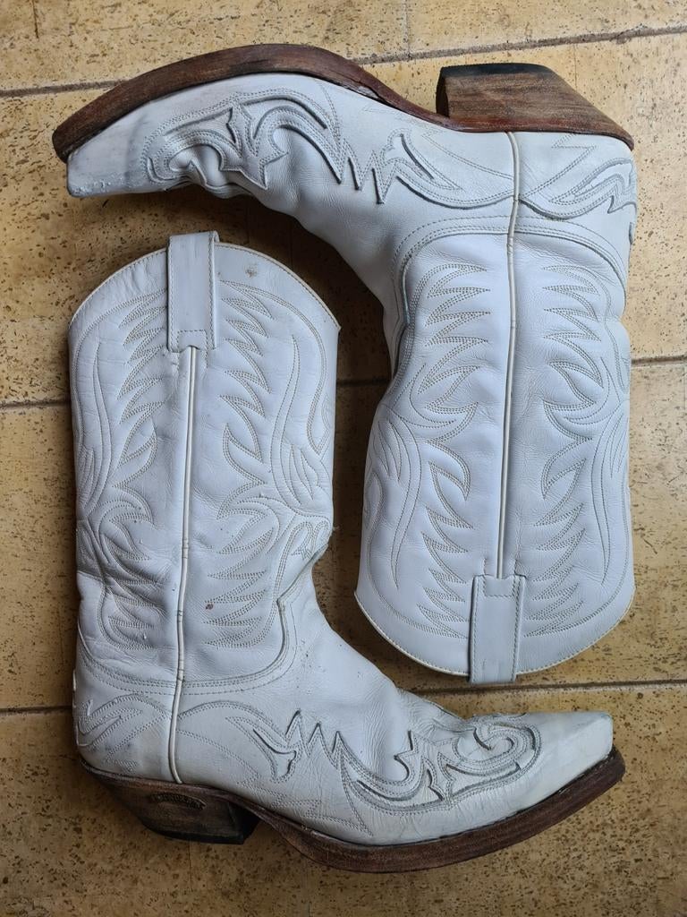 Sendra cowboy laarzen mt 44 wit. Western boots. Wit, Kleding | Heren, Ophalen of Verzenden, Boots