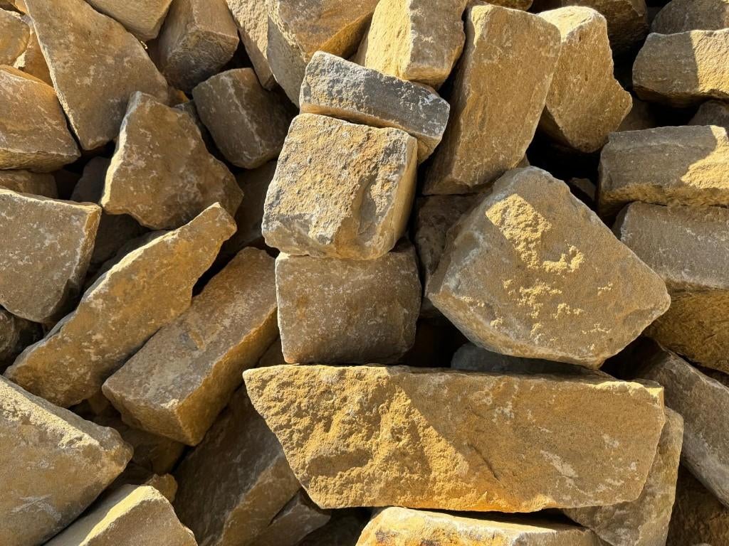 Geel Beige muurstenen Stapelmuur metselstenen natuursteen, Overige materialen, Geel, Nieuw, Ophalen of Verzenden