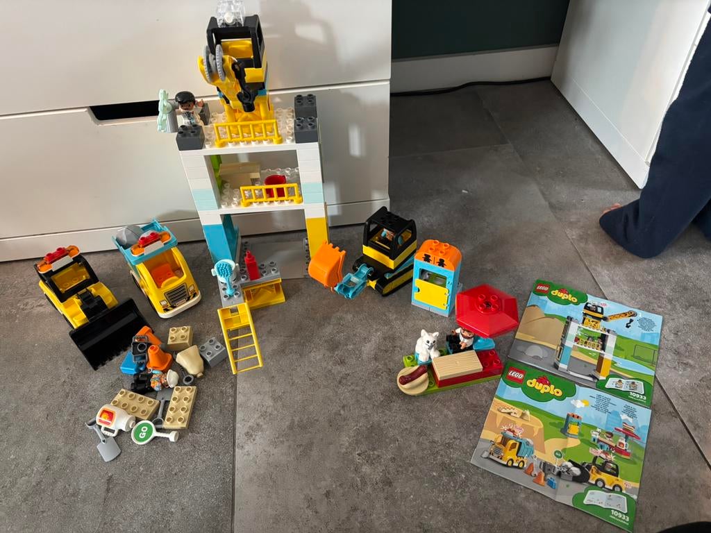 Duplo torenkraan & bouwterrein 10933, Kinderen en Baby's, Speelgoed | Duplo en Lego, Ophalen of Verzenden, Zo goed als nieuw, Duplo