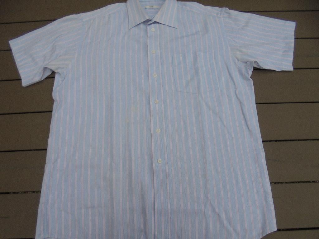 Lichtblauw strepen overhemd HEMA, Hema, Blauw, Ophalen of Verzenden, Halswijdte 41/42 (L)