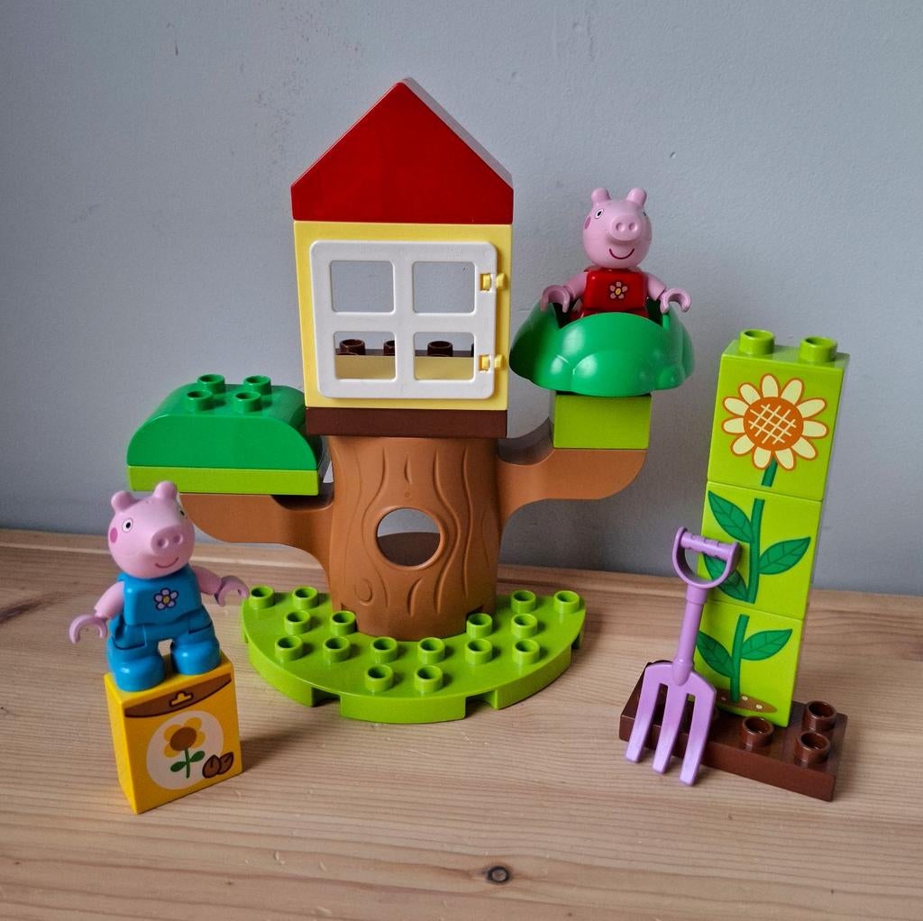 Duplo Peppa Big tuin en boomhut - 10431, Ophalen of Verzenden, Zo goed als nieuw, Complete set, Duplo