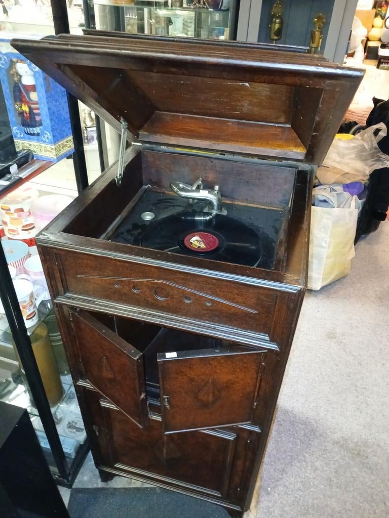 Werkende Vintage Platenspeler Kabinet, Audio, Tv en Foto, Platenspelers, Ophalen, Gebruikt, Platenspeler, Overige merken