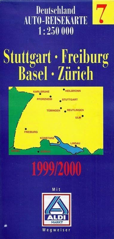 Pl61 aldi plattegrond stuttgart freiburg basel 1999-2000, Boeken, Atlassen en Landkaarten, Ophalen of Verzenden, 1800 tot 2000