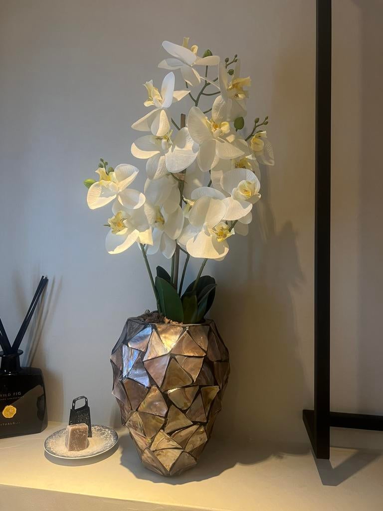 Eric Kuster Vaas met Kunstbloemen, Ophalen, Zo goed als nieuw