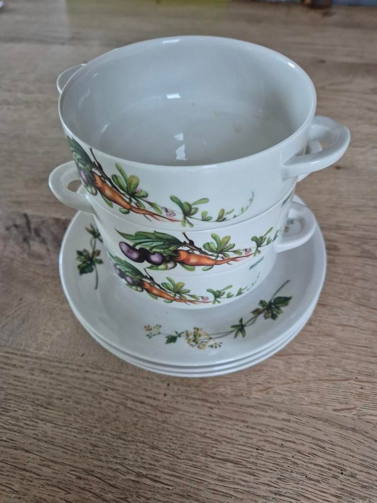 Villeroy & Boch Luxemburg Soepkommen met Schotels van Royco, Ophalen of Verzenden, Zo goed als nieuw, Overige stijlen, Kop(pen) en/of Schotel(s)