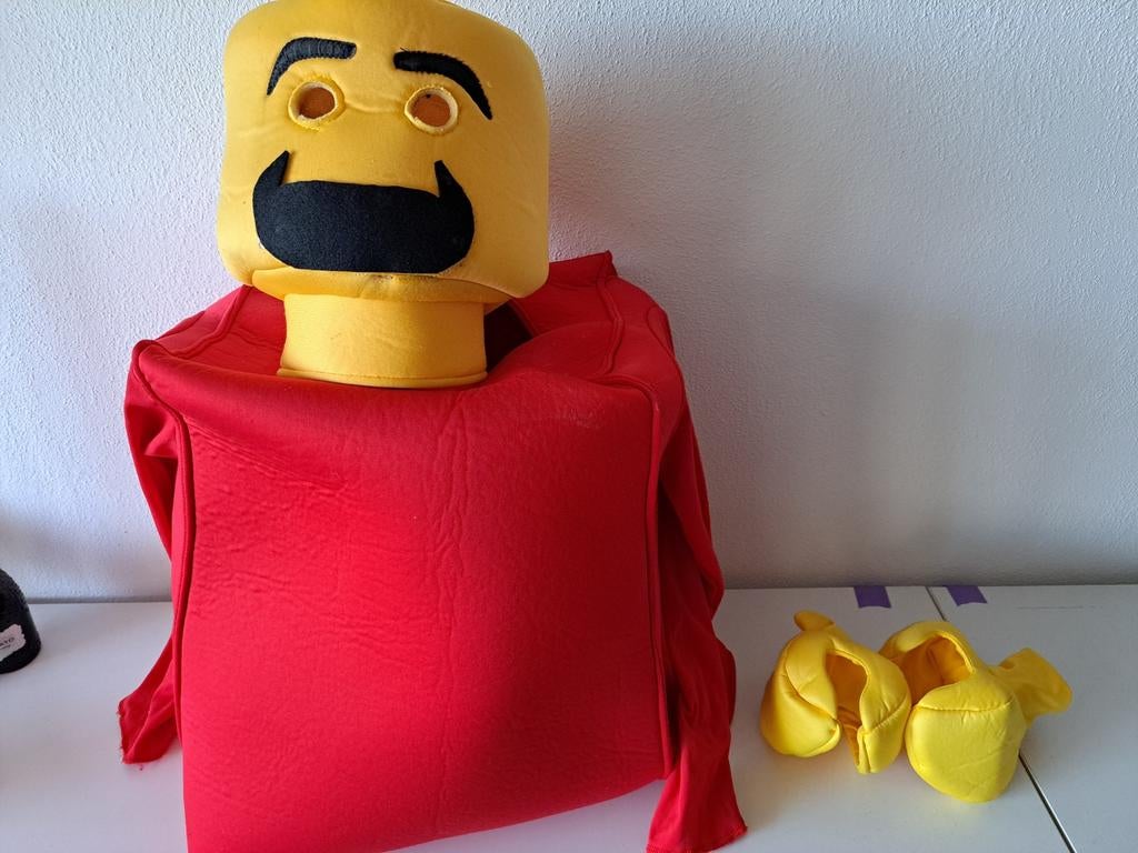 Lego Brickman Carnavalspak (maat L), Ophalen of Verzenden, Zo goed als nieuw, 170 of groter, Jongen of Meisje