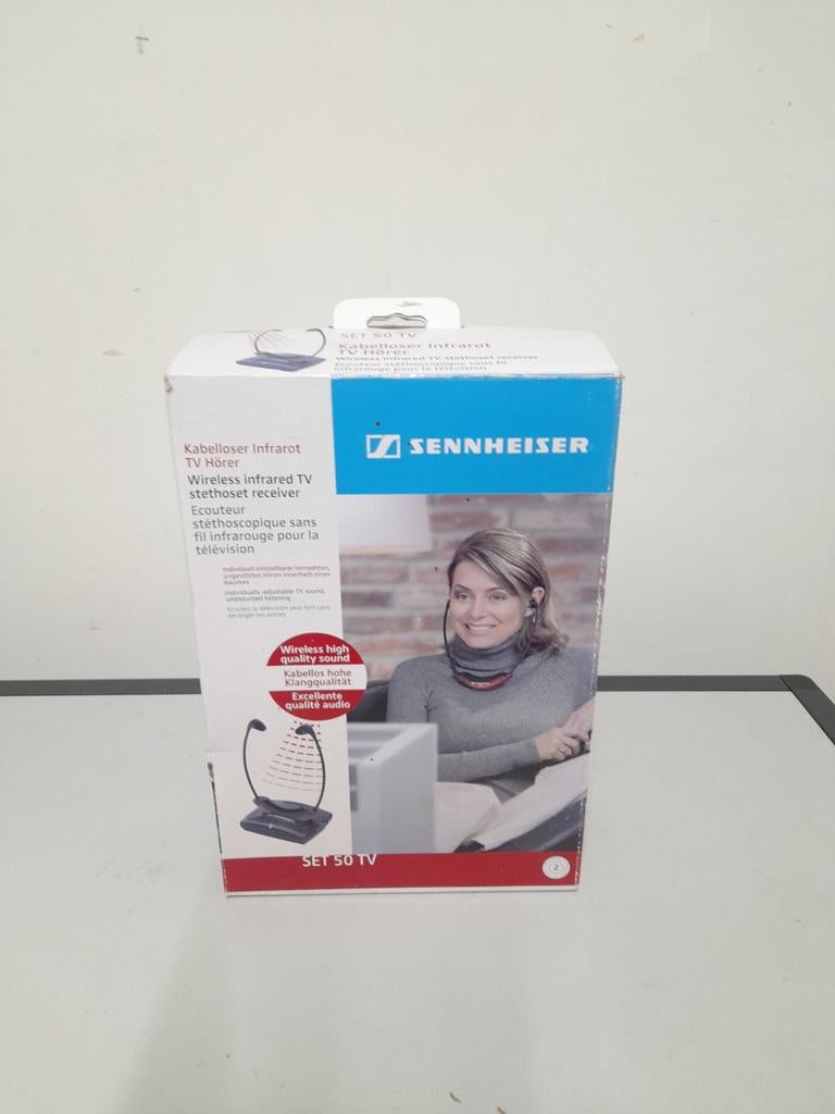 Sennheiser Set 50 TV koptelefoon luisterhulp, Sennheiser, Zo goed als nieuw, Draadloos, Op oor (supra aural)