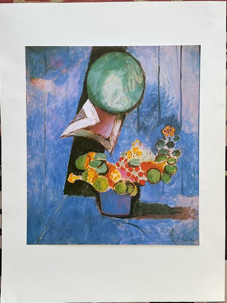 KUNST. Matisse, bloemen, offsetlitho, gesigneerd in druk, Ophalen of Verzenden