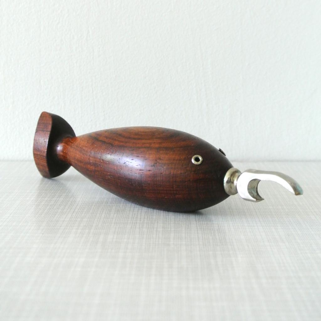 Mid Century palissander vintage OPENER Deens Design rosewood, Ophalen of Verzenden, Gebruikt