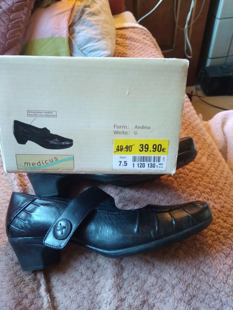 Zwarte Medicus Ballerina's - Maat 7.5, Medicus, Zwart, Zo goed als nieuw, Ballerina's