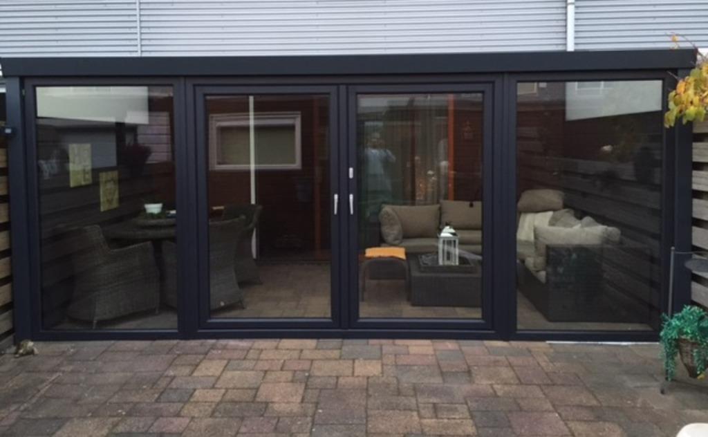 4-delige schuifpuien / kunststof /antraciet/ 6000 x 2400, Ophalen, Kunststof, 225 cm of meer, Nieuw