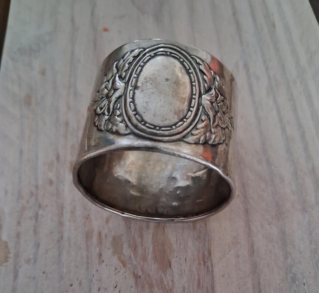 Franse Antieke zilveren servetring,louis de16,, Antiek en Kunst, Antiek | Goud en Zilver, Ophalen of Verzenden