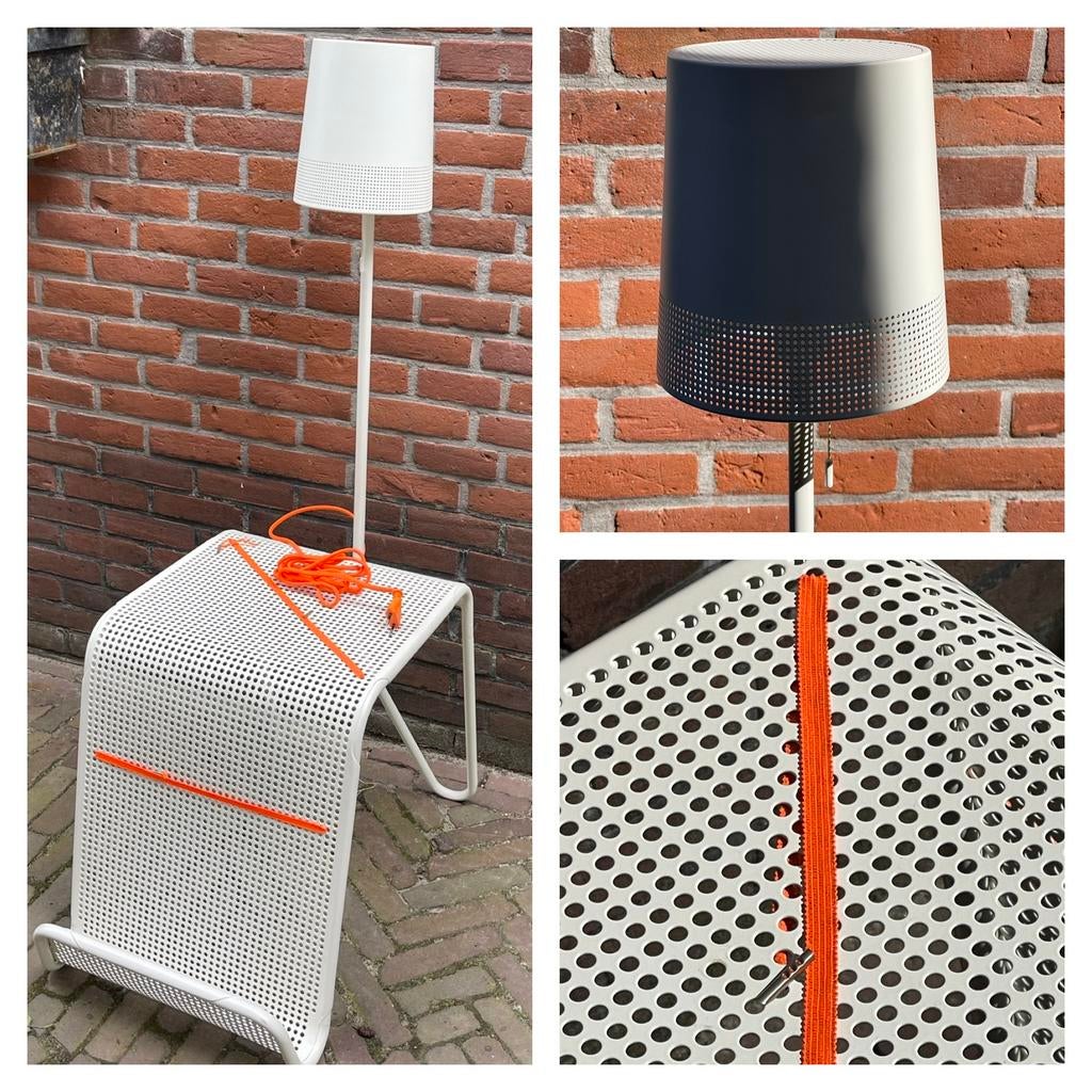 Vintage Ikea PS2014 Rygalik lamp met bijzettafel metaal, Ophalen, Gebruikt, 100 tot 150 cm, Metaal