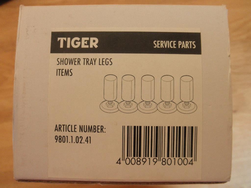 Tiger universeel douchebakpootjes 5 stuks, Ophalen of Verzenden, Nieuw, Rvs, Douche