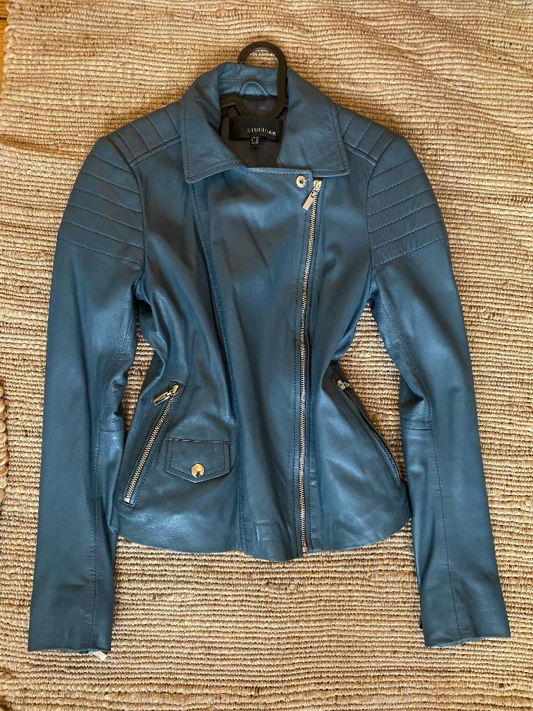 Geweldige Studio AR leren jas, Blauw, Studio AR, Ophalen of Verzenden, Zo goed als nieuw