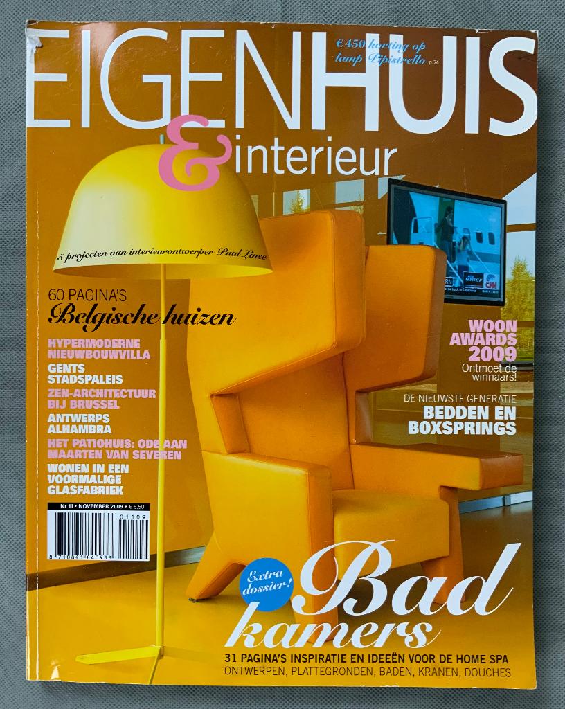 Tijdschrift Eigen Huis & Interieur november 2009, Ophalen of Verzenden, Gelezen, Overige typen