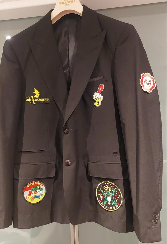 Oeteldonk Jas XL met leuke Oeteldonkse plaatjes, Ophalen, Carnaval, Onbekend, Maat 56/58 (XL)