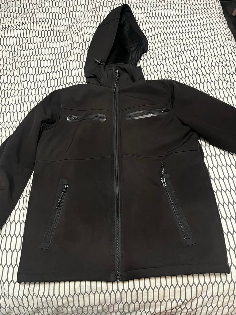 Kjelvik Zwarte Jas - Maat M - Zo goed als nieuw, Maat 48/50 (M), Zwart, Kjelvik, Ophalen of Verzenden