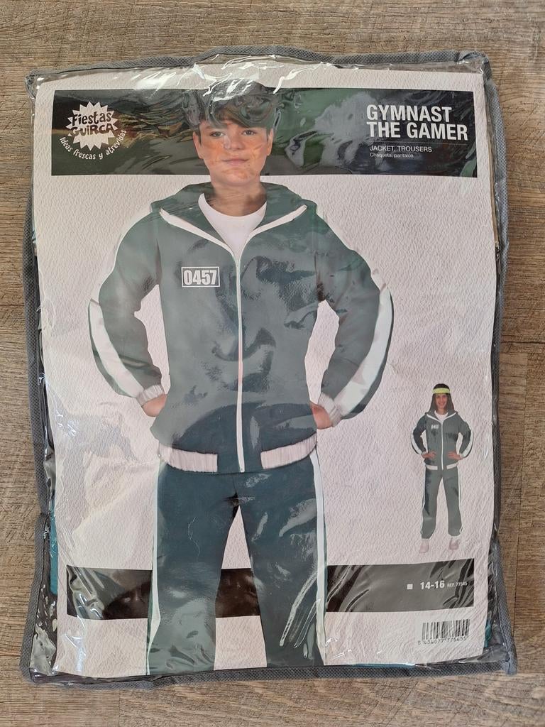 Squid Game Trainingspak carnaval, Kinderen en Baby's, Carnavalskleding en Verkleedspullen, Ophalen of Verzenden, Nieuw, Jongen of Meisje