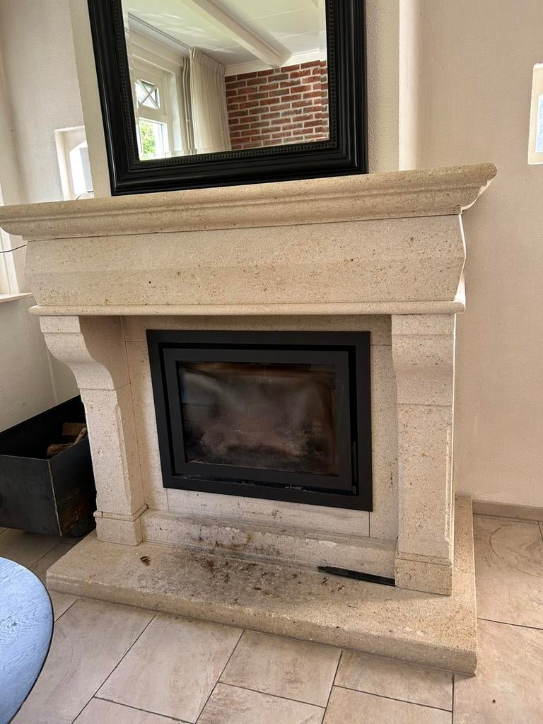 Schouw incl Barbas haard, Ophalen, Zo goed als nieuw, Vrijstaande haard, Elektrische haard