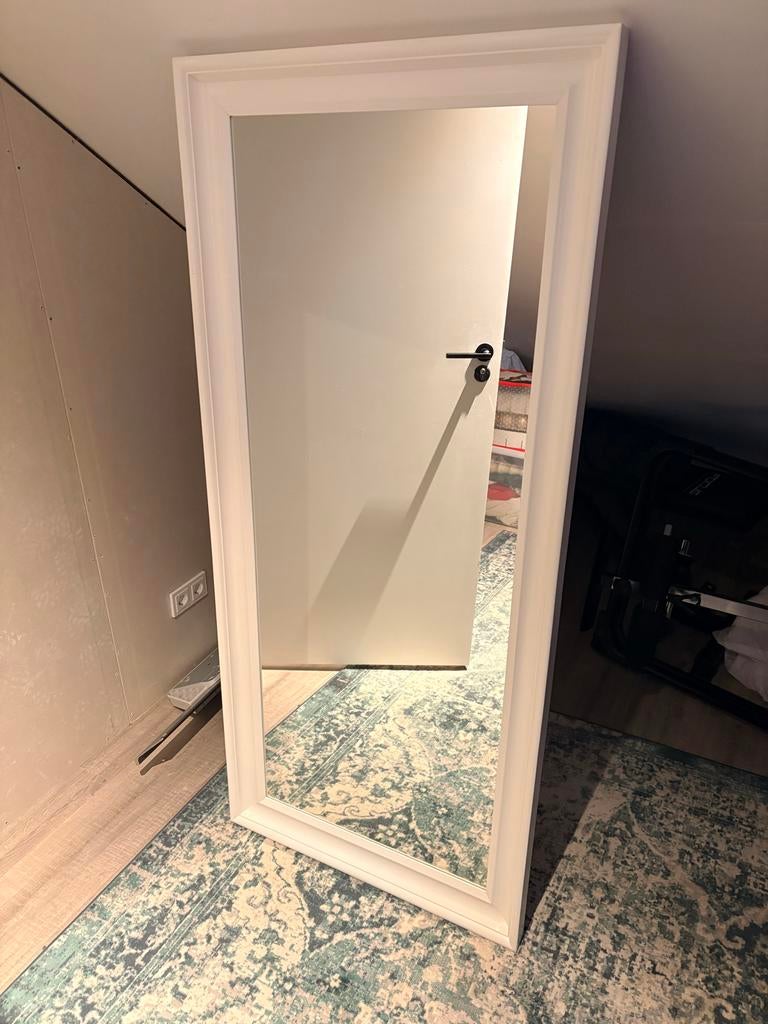 IKEA Hemnes spiegel wit 165 x 74 cm, Huis en Inrichting, Woonaccessoires | Spiegels, Ophalen, Gebruikt, 150 tot 200 cm, Rechthoekig