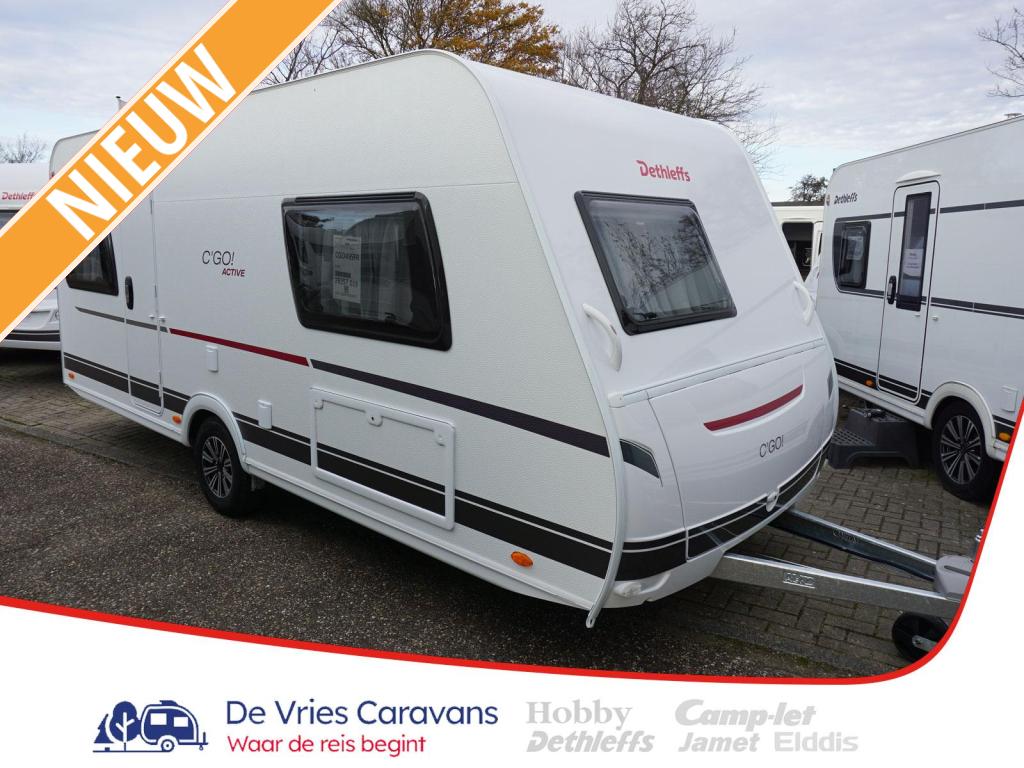 Dethleffs C'go Active 495 FR Active pakket ! Voorraam., Caravans en Kamperen, Caravans, Rondzit, Bedrijf, Overige typen, Schokbreker