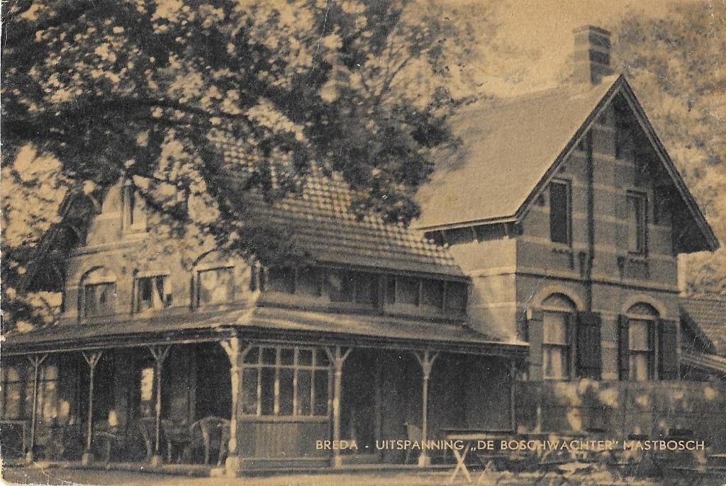 AK Breda - Uitspanning "De Boschwachter" Mastbosch, Verzenden, 1940 tot 1960, Gelopen, Noord-Brabant