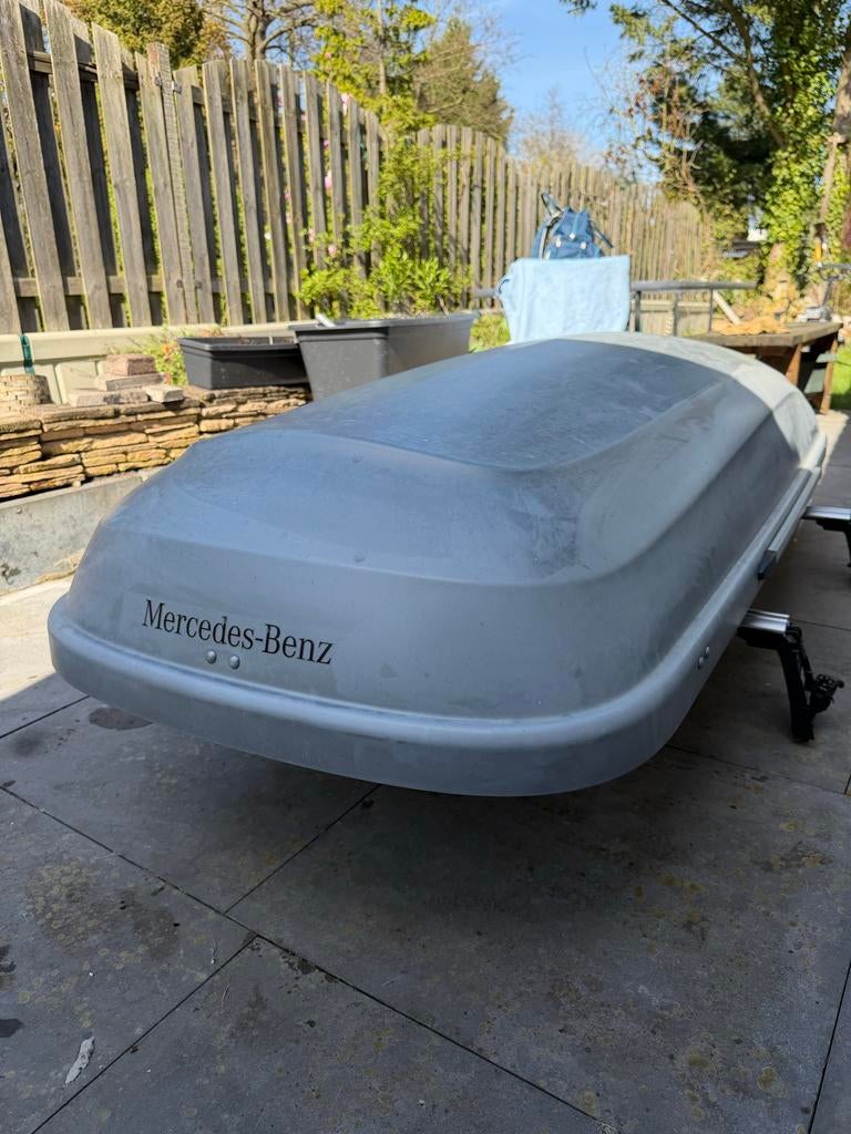 Mercedes-Benz dakbox/ dakkoffer en dakdragers 450L, Auto diversen, Ophalen of Verzenden, Gebruikt