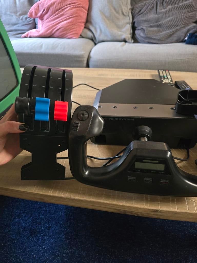 Logitech G Saitek pro flight yoke + throttle, Computers en Software, Joysticks, Ophalen
