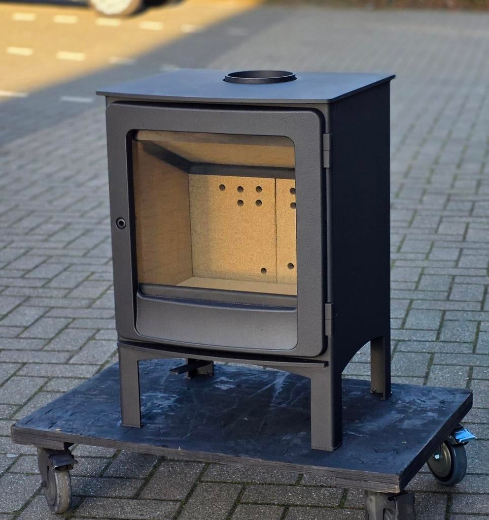 Houtkachel Dik Geurts Ivar 5 High nieuw voorbeeld foto, Ophalen of Verzenden, Vrijstaand, Hout, Nieuw