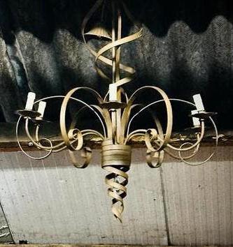 * Robuuste landelijke kroonluchter *, Ophalen, Gebruikt, Metaal