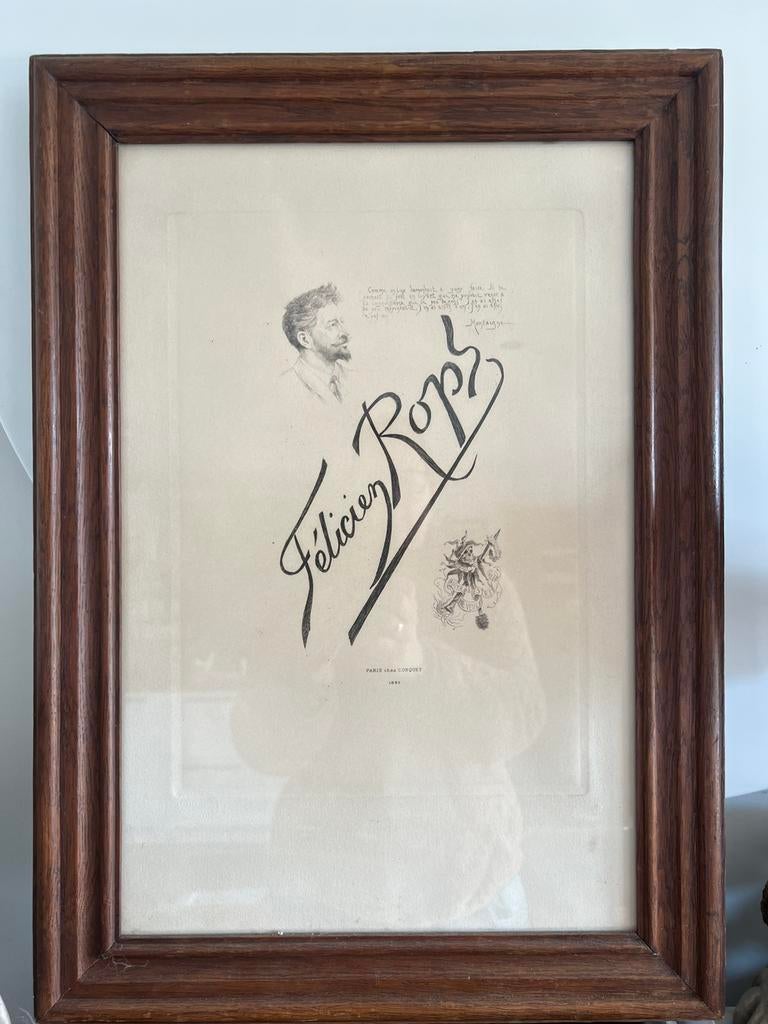 PRENT KUNSTENAAR FELCIEN ROPS, Ophalen, Voor 1940, Gebruikt