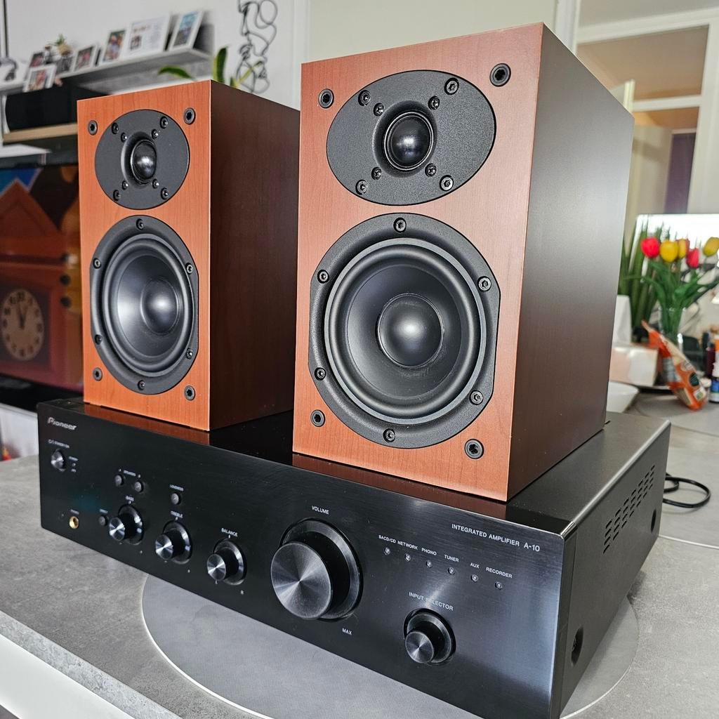 Pioneer A-10 versterker + Denon SC-M41 speakers hifi stereo, Audio, Tv en Foto, Stereo-sets, Ophalen of Verzenden, Zo goed als nieuw