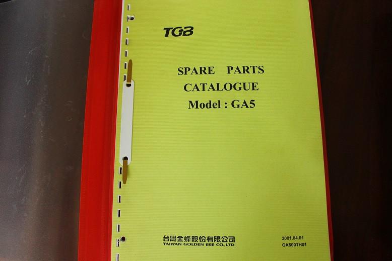 TGB GA5 2001 scooter parts catalogue, Ophalen of Verzenden