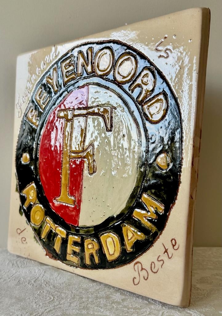Feijenoord tegel ,Boekje met DVD en glas, Verzamelen, Ophalen of Verzenden, Gebruikt, Overige typen
