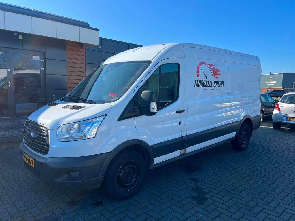 Ford Transit 310 2.0 TDCI L3H3 Airco 2019 130 Pk Marge, Auto's, Voorwielaandrijving, Stof, Wit, 14 km/l