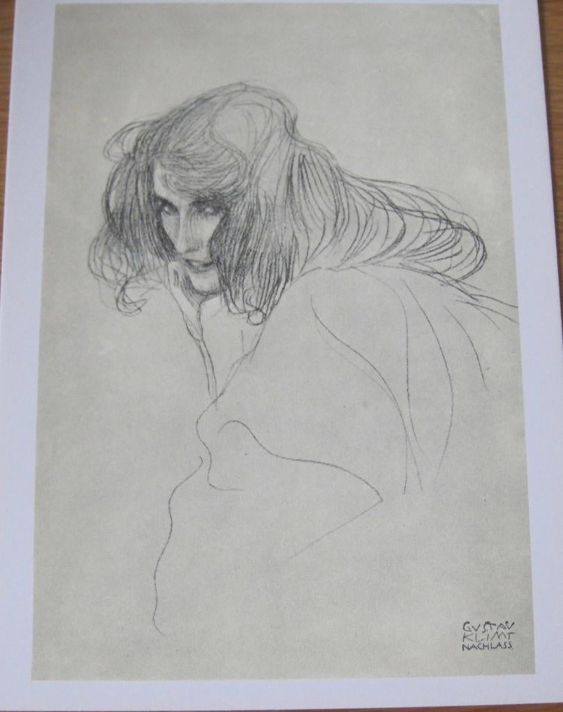 Gustav Klimt - studie voor Die Unkeuschheit - 1902 - nieuw, Verzenden, 1980 tot heden, Ongelopen, Overige thema's