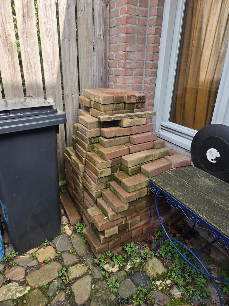 Gebruikte rode stenen voor tuin of terras, Overige materialen, Gebruikt, Klinkers, Ophalen of Verzenden