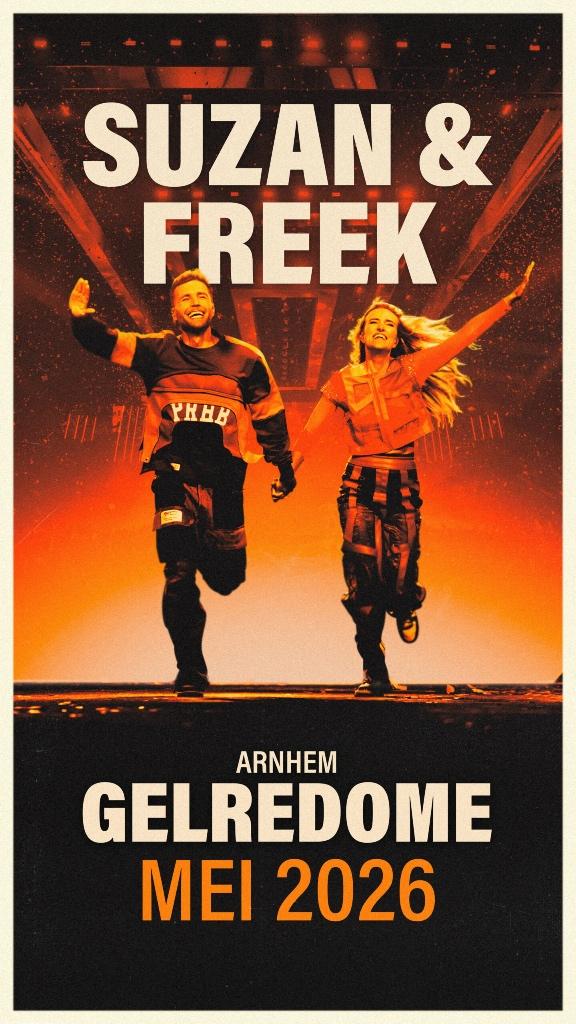 Twee tickets Suzan & Freek Gelredome 16 Mei 2026, Twee personen