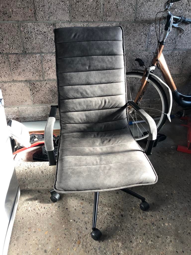 Leenbakker bureaustoel, Ophalen, Zo goed als nieuw, Grijs, Bureaustoel