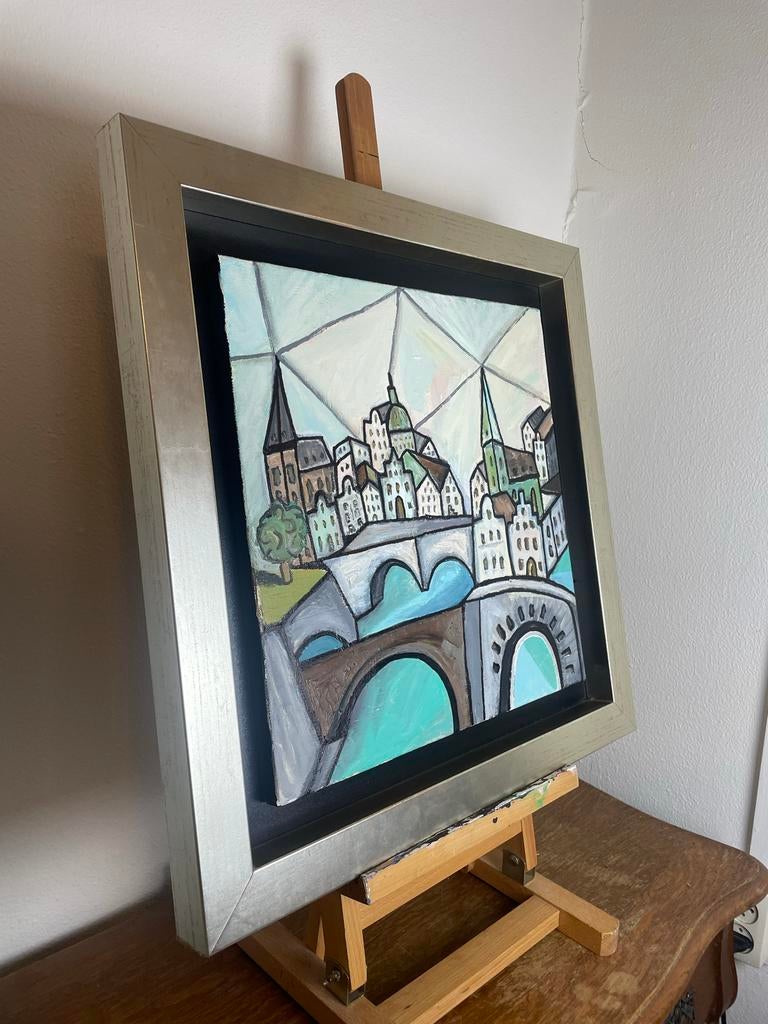 Schilderij Amsterdam - Picasso-achtige stijl, Ophalen