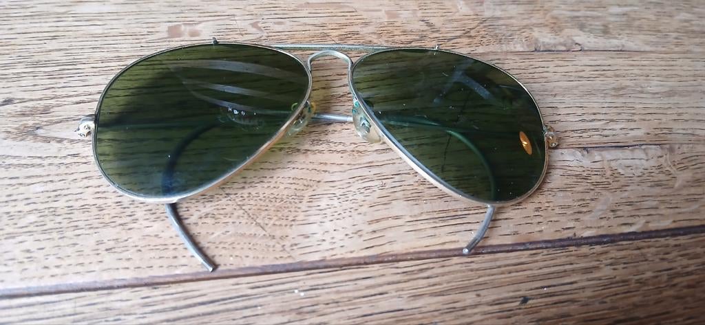 Vintage Bausch and Lomb  Ray-Ban Aviator Outdoorsman, Zonnebril, Ophalen of Verzenden, Zo goed als nieuw, Ray-Ban