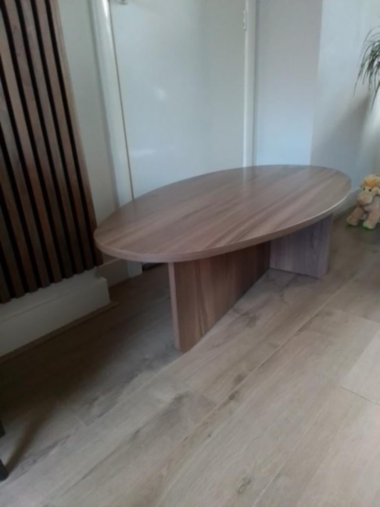 Leuke Donkerbruine Salontafel 41cm/120cm, Ophalen, 100 tot 150 cm, 50 tot 100 cm, Zo goed als nieuw
