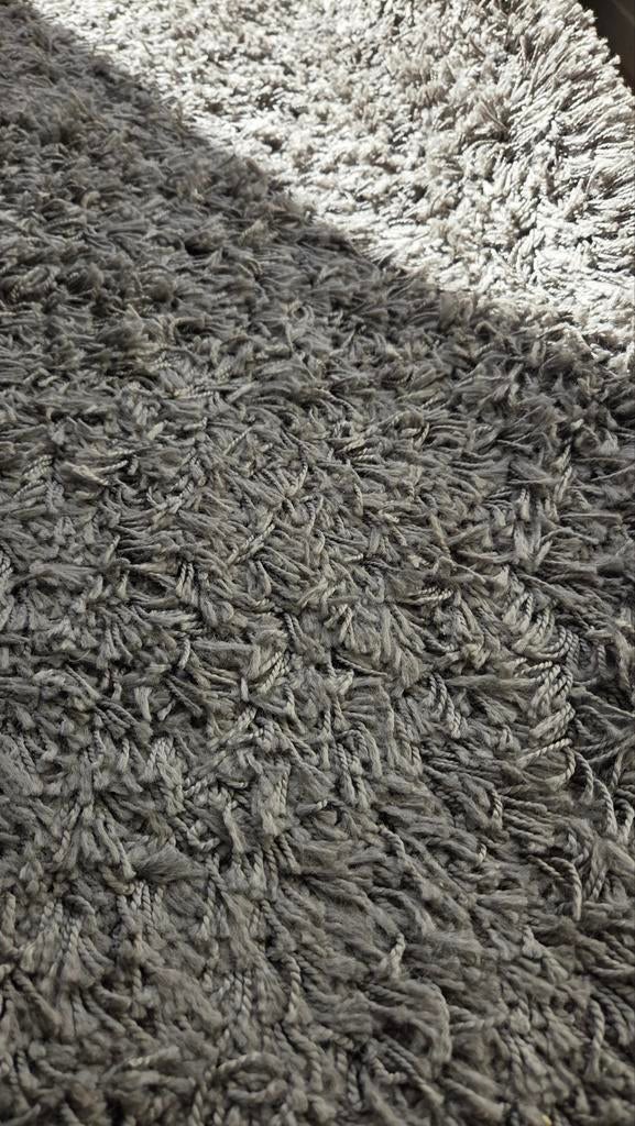 Hoogpolig vloerkleed, donkergrijs, 160 x 230 cm, Ophalen, Rechthoekig, 200 cm of meer, 150 tot 200 cm